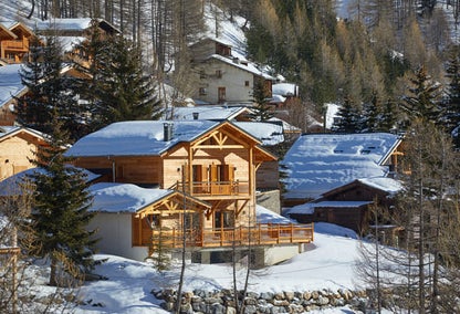 Beautiful, snowy homes outside of Park City, Utah.